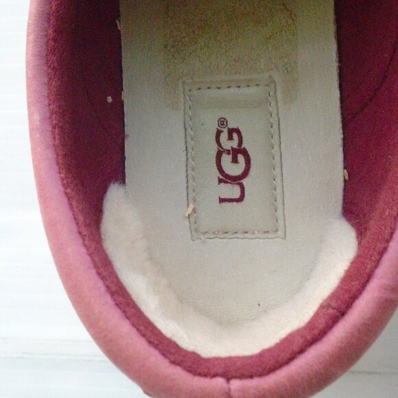 UGG Fierce Slip-On Leather Sneakers Womens Size 9.5 Pink (China Rose) - Picture 7 of 7